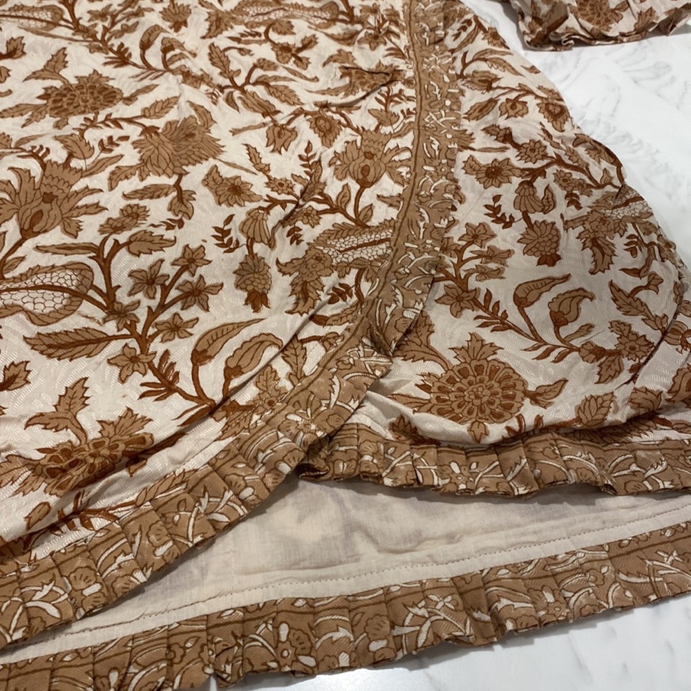 Cleobella Floral Cream and Brown Dress - Picture 9 of 9
